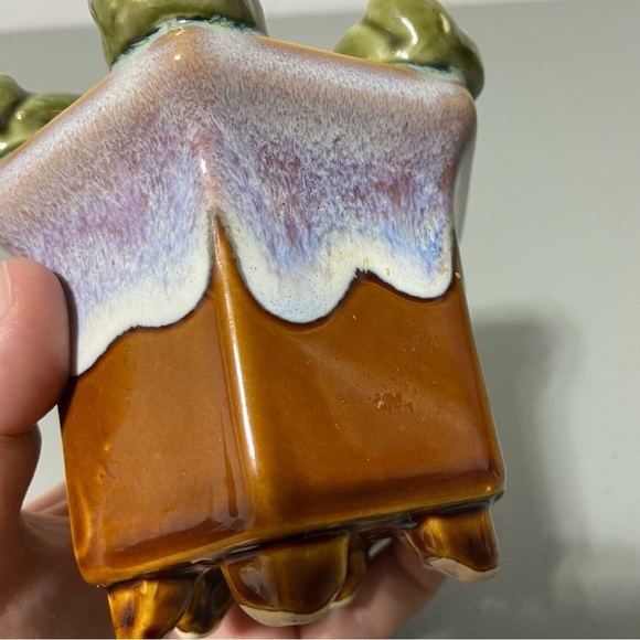 Frog Mini Planter Ceramic Home Decor Outdoor Garden - Picture 4 of 7